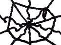 Sztuczna duża pajęczyna czarna halloween dekoracja