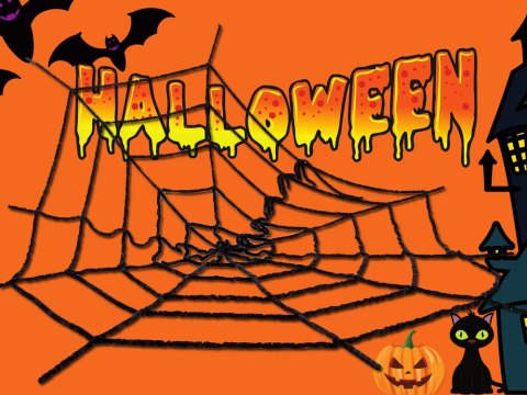 Sztuczna duża pajęczyna czarna halloween dekoracja Sztuczna duża pajęczyna czarna halloween dekoracja