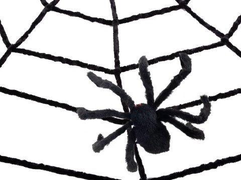 Sztuczna duża pajęczyna czarna halloween dekoracja Sztuczna duża pajęczyna czarna halloween dekoracja
