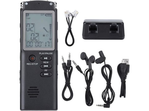 Dyktafon cyfrowy odtwarzacz mp3 podsłuch 8gb czuły mikrofon słuchawki Dyktafon cyfrowy odtwarzacz mp3 podsłuch 8gb czuły mikrofon słuchawki