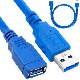 Kabel przedłużacz przedłużka usb 3.0 adapter ekranowany 1,5m