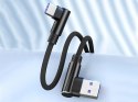 Kabel przewód usb usb-c typ c kątowy do ładowania qc do telefonu 1m