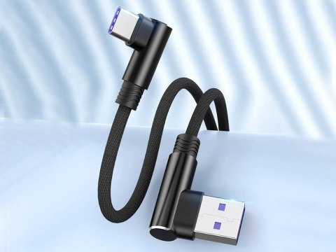 Kabel przewód usb usb-c typ c kątowy do ładowania qc do telefonu 1m Kabel przewód usb usb-c typ c kątowy do ładowania qc do telefonu 1m