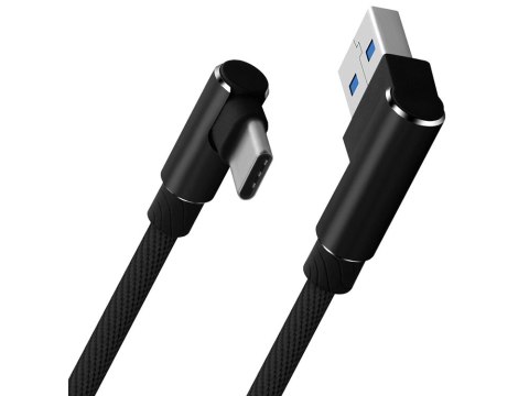 Kabel przewód usb usb-c typ c kątowy do ładowania qc do telefonu 1m Kabel przewód usb usb-c typ c kątowy do ładowania qc do telefonu 1m