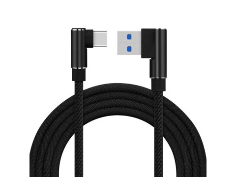 Kabel przewód usb usb-c typ c kątowy do ładowania qc do telefonu 1m Kabel przewód usb usb-c typ c kątowy do ładowania qc do telefonu 1m