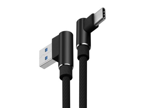 Kabel przewód usb usb-c typ c kątowy do ładowania qc do telefonu 1m Kabel przewód usb usb-c typ c kątowy do ładowania qc do telefonu 1m