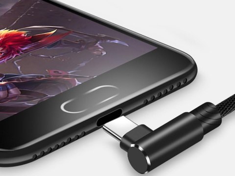 Kabel przewód usb usb-c typ c kątowy do ładowania qc do telefonu 1m Kabel przewód usb usb-c typ c kątowy do ładowania qc do telefonu 1m