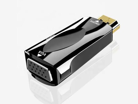 Konwerter adapter z hdmi na vga d-sub audio dźwięk mini jack Konwerter adapter z hdmi na vga d-sub audio dźwięk mini jack