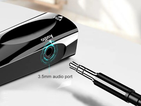 Konwerter adapter z hdmi na vga d-sub audio dźwięk mini jack Konwerter adapter z hdmi na vga d-sub audio dźwięk mini jack