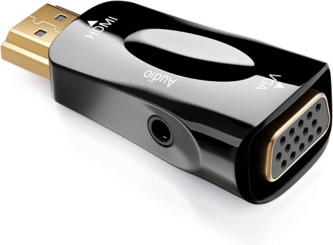 Konwerter adapter z hdmi na vga d-sub audio dźwięk mini jack Konwerter adapter z hdmi na vga d-sub audio dźwięk mini jack