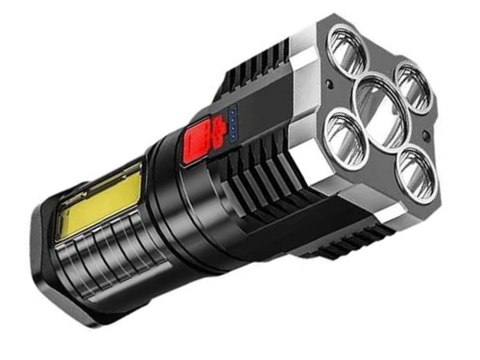 Latarka akumulatorowa szperacz biwakowa led mocna wojskowa policyjna usb Latarka akumulatorowa szperacz biwakowa led mocna wojskowa policyjna usb