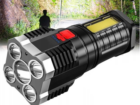 Latarka akumulatorowa szperacz biwakowa led mocna wojskowa policyjna usb Latarka akumulatorowa szperacz biwakowa led mocna wojskowa policyjna usb