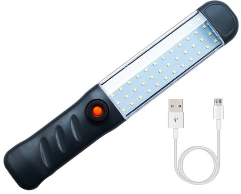 Mocna latarka warsztatowa lampa 48 led cob usb hak magnes akumulatorowa Mocna latarka warsztatowa lampa 48 led cob usb hak magnes akumulatorowa