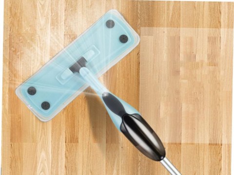 Mop płaski ze spryskiwaczem obrotowy solidny spray 3x nakładki mikrofibra Mop płaski ze spryskiwaczem obrotowy solidny spray 3x nakładki mikrofibra