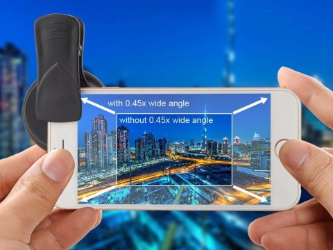 Obiektyw soczewka do telefonu smartfona 2w1 0.45x 12,5x makro klips aparat Obiektyw soczewka do telefonu smartfona 2w1 0.45x 12,5x makro klips aparat