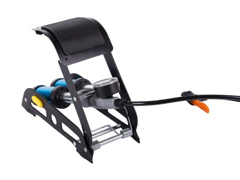 Pompka samochodowa nożna dwutłokowa końcowki rower auto do piłek materaca Pompka samochodowa nożna dwutłokowa końcowki rower auto do piłek materaca
