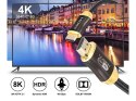 Kabel przewód hdmi 2.1 video ultra high speed 8k 60hz 4k 120hz hq gold 3m