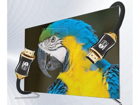 Kabel przewód hdmi 2.1 video ultra high speed 8k 60hz 4k 120hz hq gold 3m Kabel przewód hdmi 2.1 video ultra high speed 8k 60hz 4k 120hz hq gold 3m