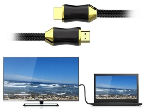 Kabel przewód hdmi 2.1 video ultra high speed 8k 60hz 4k 120hz hq gold 3m Kabel przewód hdmi 2.1 video ultra high speed 8k 60hz 4k 120hz hq gold 3m