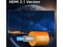 Kabel przewód hdmi 2.1 video ultra high speed 8k 60hz 4k 120hz hq gold 3m