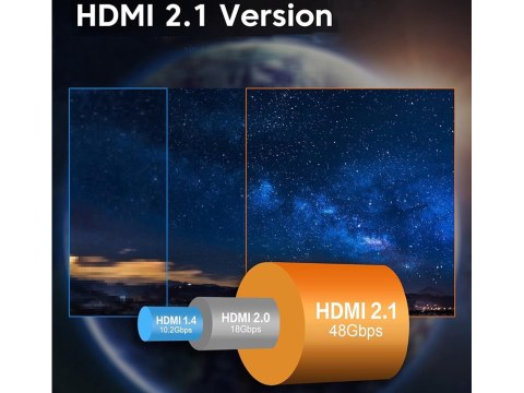 Kabel przewód hdmi 2.1 video ultra high speed 8k 60hz 4k 120hz hq gold 3m Kabel przewód hdmi 2.1 video ultra high speed 8k 60hz 4k 120hz hq gold 3m
