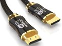 Kabel przewód hdmi 2.1 video ultra high speed 8k 60hz 4k 120hz hq gold 3m