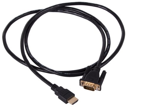 Kabel vga - hdmi 1,3m gold złote złącza full hd przewód d-sub Kabel vga - hdmi 1,3m gold złote złącza full hd przewód d-sub