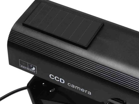 Kamera atrapa ir led monitoring solarna zewnętrzna ścienna z diodą migająca Kamera atrapa ir led monitoring solarna zewnętrzna ścienna z diodą migająca
