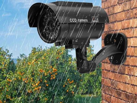 Kamera atrapa ir led monitoring solarna zewnętrzna ścienna z diodą migająca Kamera atrapa ir led monitoring solarna zewnętrzna ścienna z diodą migająca
