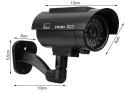 Kamera atrapa ir led monitoring solarna zewnętrzna ścienna z diodą migająca