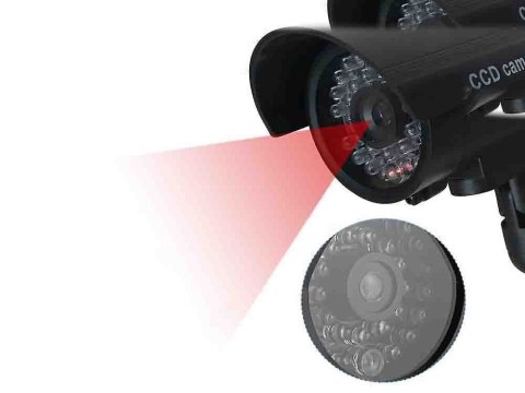 Kamera atrapa ir led monitoring solarna zewnętrzna ścienna z diodą migająca Kamera atrapa ir led monitoring solarna zewnętrzna ścienna z diodą migająca
