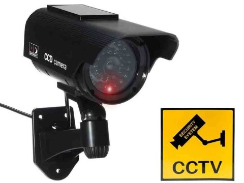 Kamera atrapa ir led monitoring solarna zewnętrzna ścienna z diodą migająca Kamera atrapa ir led monitoring solarna zewnętrzna ścienna z diodą migająca
