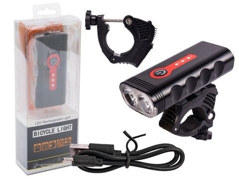 Lampka rowerowa przednia latarka led oświetlenie przód na rower usb Lampka rowerowa przednia latarka led oświetlenie przód na rower usb