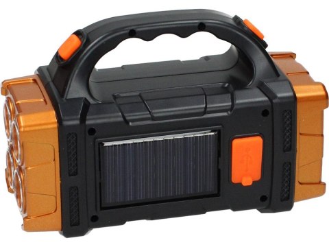 Latarka solarna przenośna lampka akumulatorowa led cob powerbank reflektor Latarka solarna przenośna lampka akumulatorowa led cob powerbank reflektor
