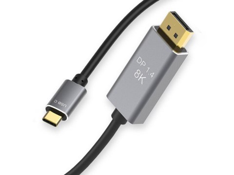 Kabel przewód displayport usb typ-c 1.4 video audio usb-c 8k 4k 2k 1,8m Kabel przewód displayport usb typ-c 1.4 video audio usb-c 8k 4k 2k 1,8m
