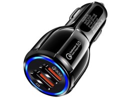 Ładowarka samochodowa do gniazd zapalniczki 2xusb quickcharge 3.0 szybka