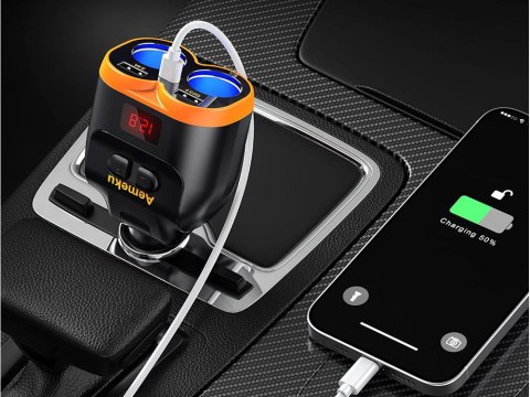 Rozdzielacz gniazda zapalniczki 12-24v 2xusb-a 1xusb-c qc 3.0 80w ładowarka Rozdzielacz gniazda zapalniczki 12-24v 2xusb-a 1xusb-c qc 3.0 80w ładowarka