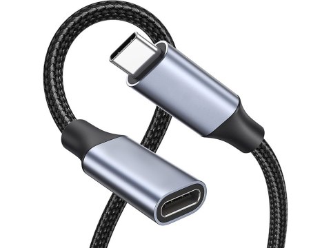 Kabel przedłużacz przedłużka usb-c adapter oplot przedłużający przewód 2m Kabel przedłużacz przedłużka usb-c adapter oplot przedłużający przewód 2m