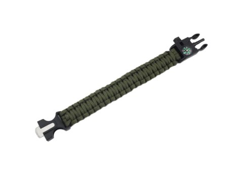 Bransoletka survival opaska 5w1 kompas krzesiwo linka nóż linka paracord Bransoletka survival opaska 5w1 kompas krzesiwo linka nóż linka paracord