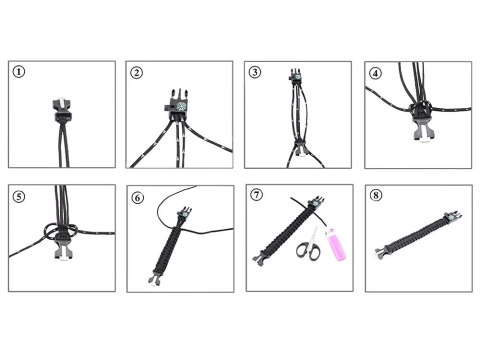 Bransoletka survival opaska 5w1 kompas krzesiwo linka nóż linka paracord Bransoletka survival opaska 5w1 kompas krzesiwo linka nóż linka paracord