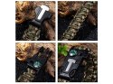 Bransoletka survival opaska 5w1 kompas krzesiwo linka nóż linka paracord