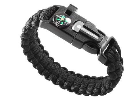 Bransoletka survival opaska 5w1 kompas krzesiwo linka ostrze linka paracord Bransoletka survival opaska 5w1 kompas krzesiwo linka ostrze linka paracord