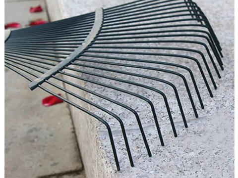 Grabie ogrodowe do liści trawy lekkie druciane metalowe 36cm wachlarzowe Grabie ogrodowe do liści trawy lekkie druciane metalowe 36cm wachlarzowe