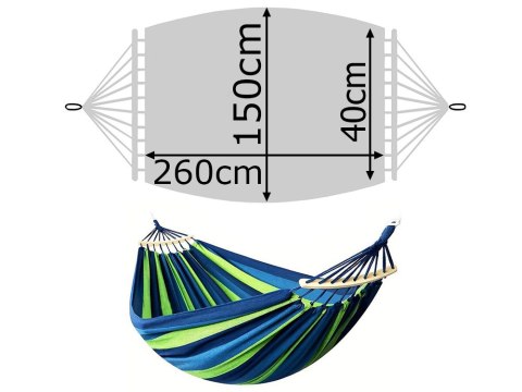 Hamak dwuosobowy z poduszką brazylijski xxl duży 200kg 260x150 pokrowiec Hamak dwuosobowy z poduszką brazylijski xxl duży 200kg 260x150 pokrowiec