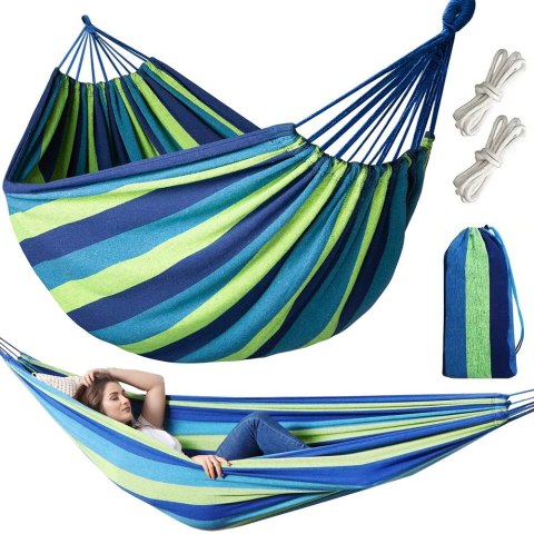Hamak ogrodowy wiszący dwuodobowy 300x160cm brazylijski xxl torba pokrowiec Hamak ogrodowy wiszący dwuodobowy 300x160cm brazylijski xxl torba pokrowiec