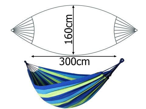 Hamak ogrodowy wiszący dwuodobowy 300x160cm brazylijski xxl torba pokrowiec Hamak ogrodowy wiszący dwuodobowy 300x160cm brazylijski xxl torba pokrowiec