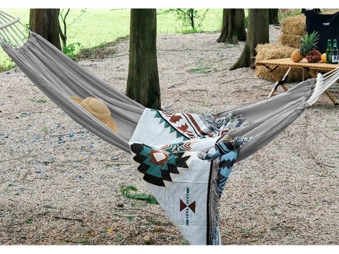 Hamak ogrodowy wiszący dwuosobowy bujak mocny xxl duży pokrowiec z linkami Hamak ogrodowy wiszący dwuosobowy bujak mocny xxl duży pokrowiec z linkami