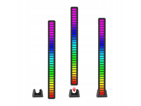 Ledy usb reakcja na dźwięk multikolor neon listwa rgb led mruga akumulator Ledy usb reakcja na dźwięk multikolor neon listwa rgb led mruga akumulator