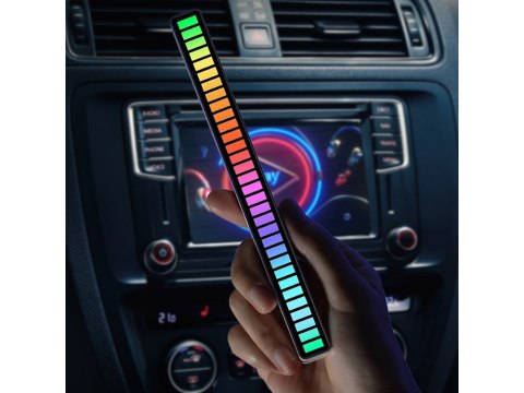 Ledy usb reakcja na dźwięk multikolor neon listwa rgb led mruga akumulator Ledy usb reakcja na dźwięk multikolor neon listwa rgb led mruga akumulator