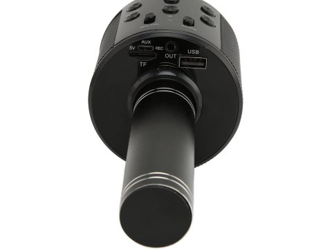 Mikrofon bezprzewodowy bluetooth głośnik karaoke modulator głosu okrągły Mikrofon bezprzewodowy bluetooth głośnik karaoke modulator głosu okrągły
